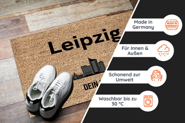 Fußmatte Leipzig Skyline
